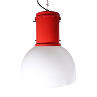 Small Red Ceiling Lamp by Roberto Menghi Fontana Arte For Sale