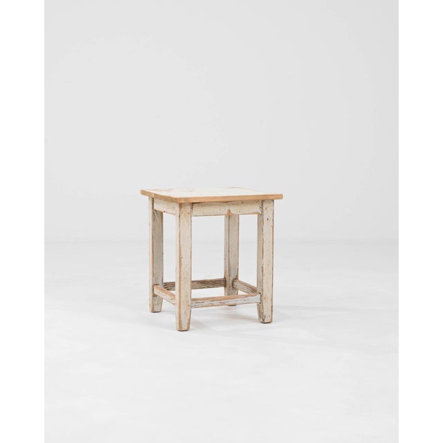 Early 20th Century Central European Wood Patinated Stool For Sale - Image 18 of 18