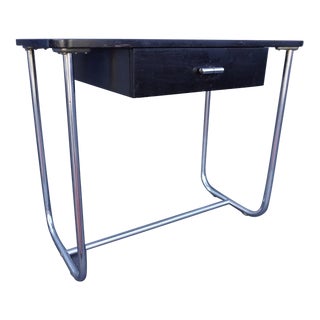 Kem Weber for Lloyd Art Deco Machine Age Chromium Writing Desk For Sale