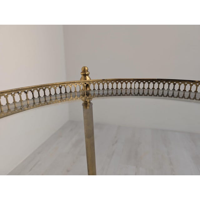 Vintage French Bar Cart in Brass, 1950s For Sale - Image 12 of 15