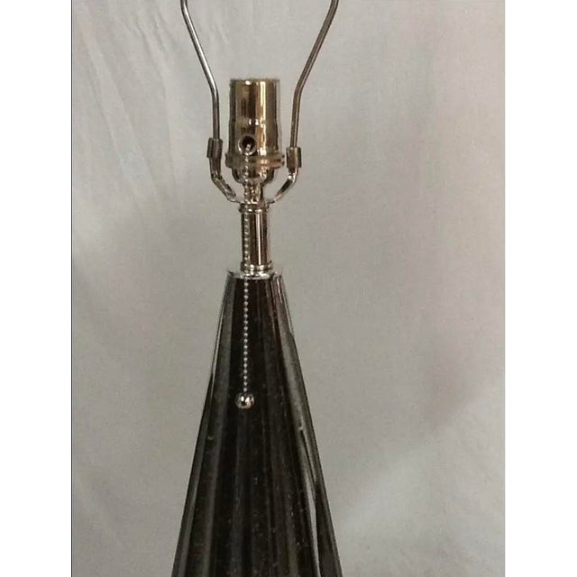 These gorgeous gray Italian table lamps are Mid-Century Modern by designer Alfredo Barbini. They are in mint condition and...