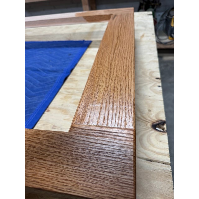 Handcrafted Solid Red Oak Architectural Storm Door For Sale - Image 11 of 12