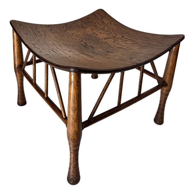 Egyptian Revival Thebes Stool by Liberty of London, Early 20th Century For Sale