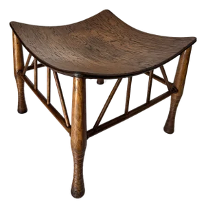 Egyptian Revival Thebes Stool by Liberty of London, Early 20th Century