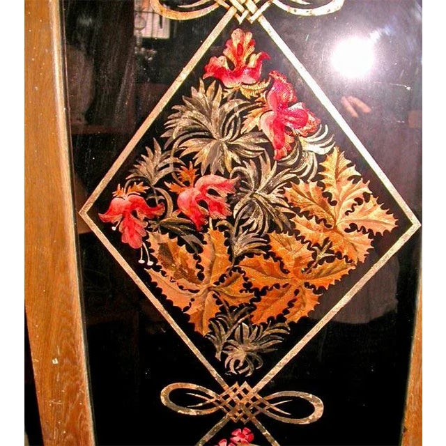 Signed and Dated Eglomise Panels - a Pair For Sale In New York - Image 6 of 7