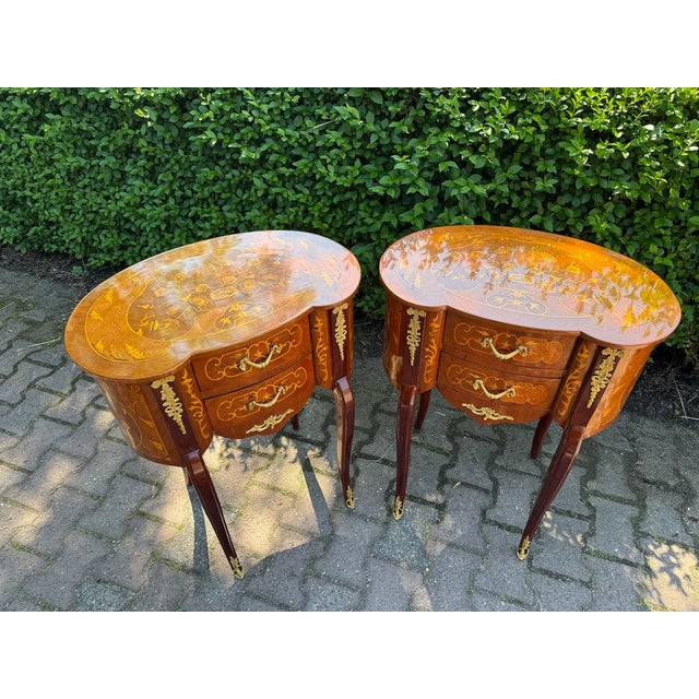 1980 French Louis XVI Mahogany Bronze Commodes - Pair For Sale - Image 12 of 15