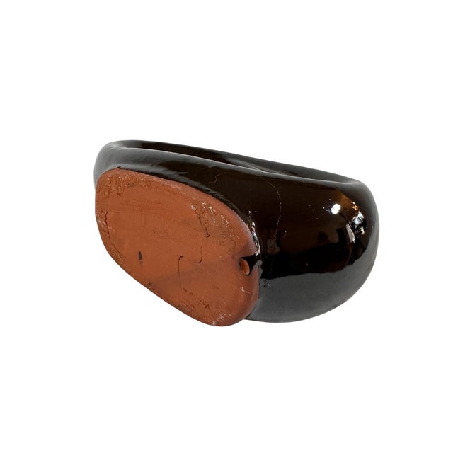 Mid-Century Modern Vintage 1960s Red Clay Vase Tokyo Ikenana For Sale - Image 3 of 6