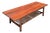 Vintage Swedish Dux Woven Leather and Teak Coffee Table For Sale