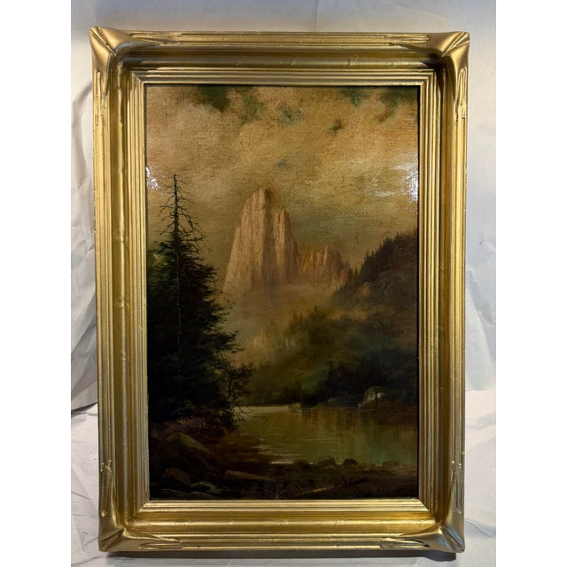 Early 1900s California Landscape Painting Depicting For Sale - Image 9 of 9