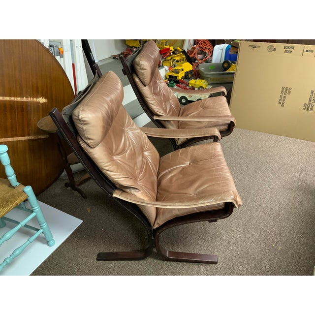 Pair of Mid Century Modern “Siesta” bentwood lounge chairs, labeled by the maker, Westnofa. Circa 1970’s.