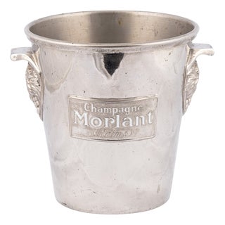 Vintage French Silver Plated Morlant Reims Champagne Cooler, 1930 For Sale