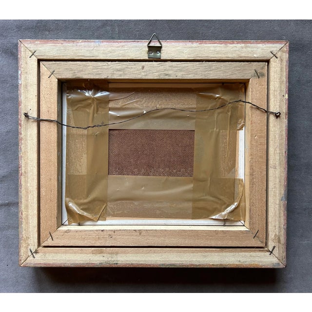 Vintage Small Framed Italian Landscape Watercolor For Sale In Philadelphia - Image 6 of 6