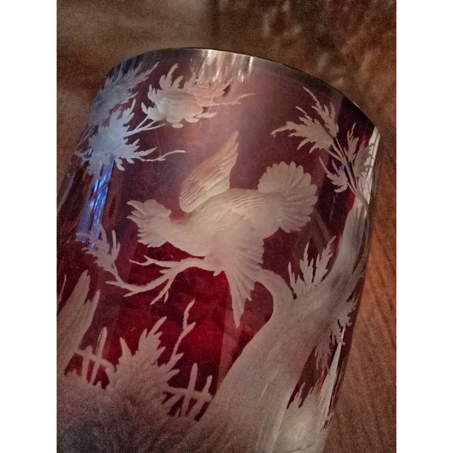 Antique Moser Bohemian Glass Ruby Hunter Pokal Goblet For Sale - Image 13 of 13