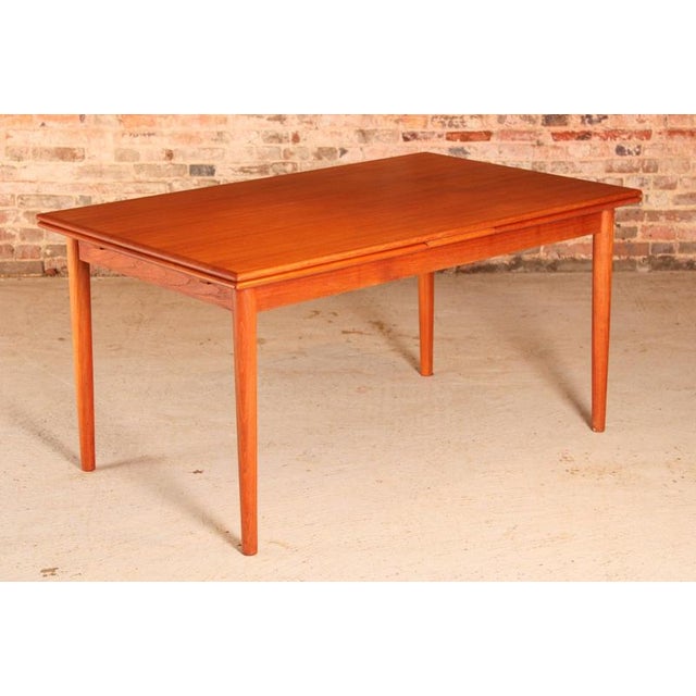 Large Mid-Century Danish Extendable Teak Dining Table from AM Mobler, 1960s For Sale - Image 3 of 11