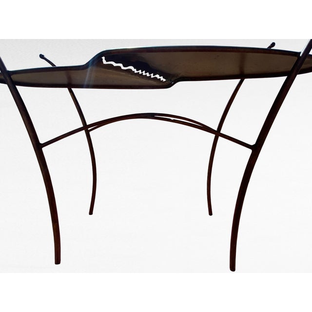 1999 Monumental Studio Craft "Inverted Opposition" Handmade Metal Console Table by Mark Oldland For Sale - Image 14 of 16