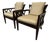 Barbara Barry for Baker Furniture Double X Armchairs, Pair For Sale