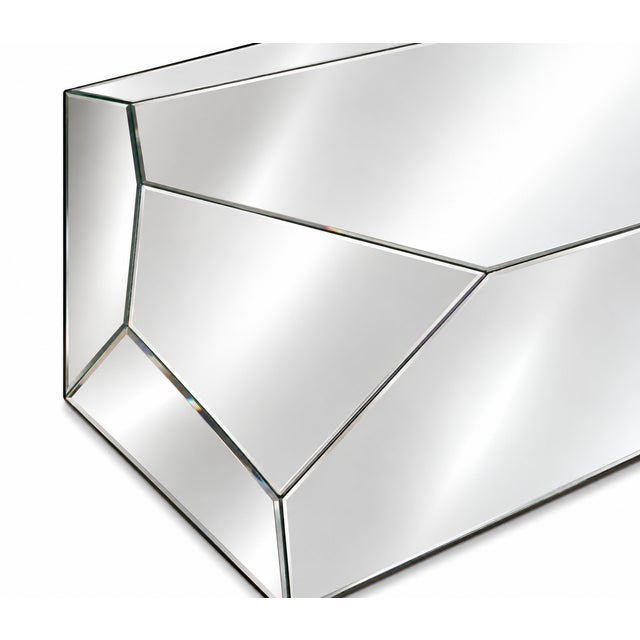 1990s Large Italian Asymmetrical Wall Mirror with a Multi-Faceted Geometric Design, 1990s For Sale - Image 5 of 10