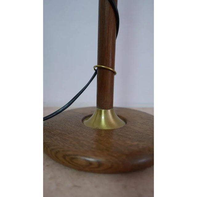 Model 84 Table Lamp in Brass and Oak by Temde, 1970s For Sale - Image 10 of 13