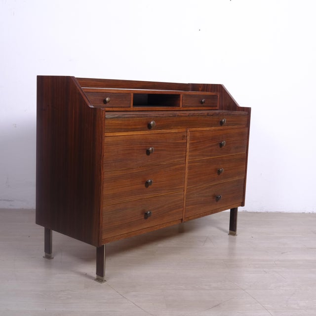 Mid-Century Modern Dressing Table Secretaire with Flip-Up Mirror, 1950s For Sale - Image 15 of 18