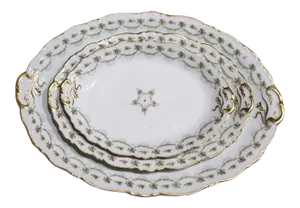 French Country French Depose' Platters by Limoges C. Ahrenfeldt. - Set of 3