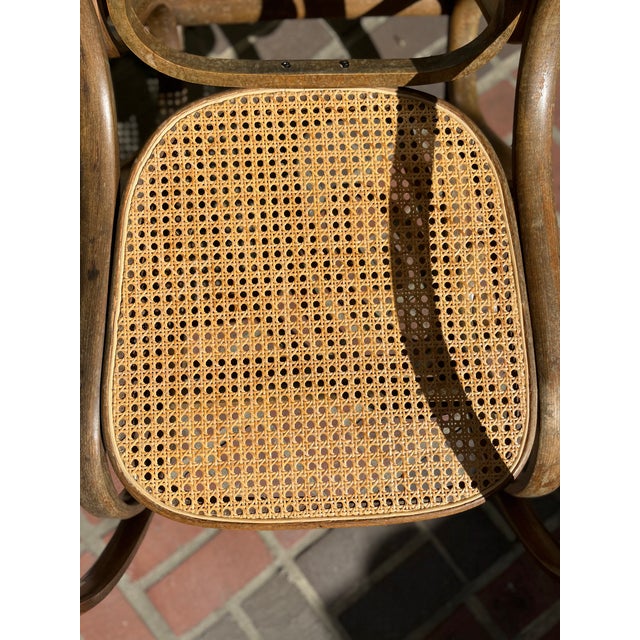1960s Mid-Century Bentwood Caned Rocking Chair by Salvatore Leone Modena, Italy For Sale In Los Angeles - Image 6 of 9