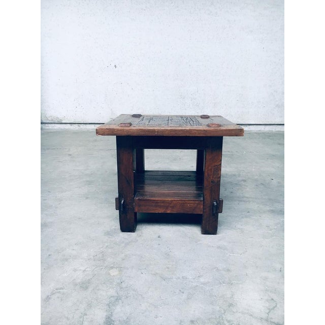 Wabi Sabi Style Oak Side Table, France, 1930s For Sale - Image 9 of 18