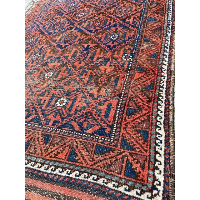 Antique Turkmen Baluch Afghan Rug For Sale - Image 13 of 16