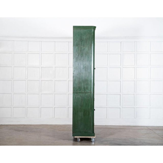 Large 19th Century English Painted Pine Housekeeper's Cupboard, 1880s For Sale - Image 6 of 16