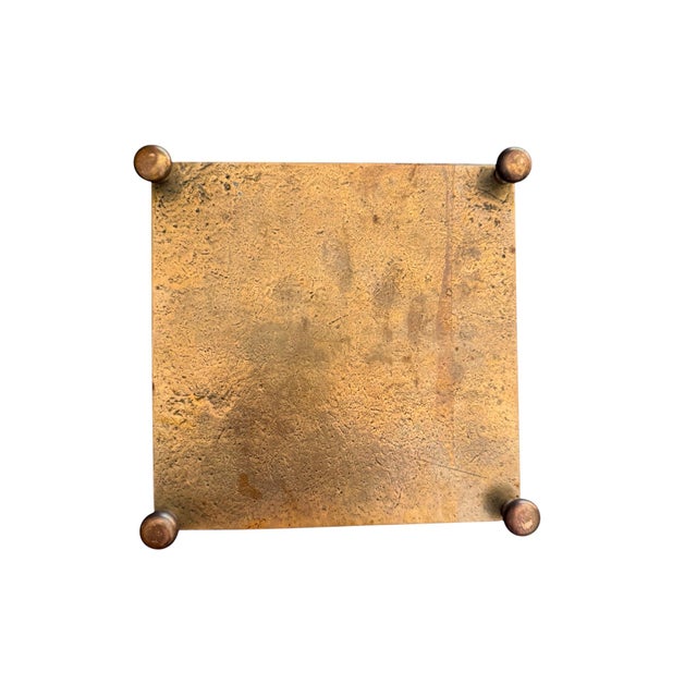 Vintage Solid Brass Tic Tac Toe Game on Bun Feet For Sale In Los Angeles - Image 6 of 6