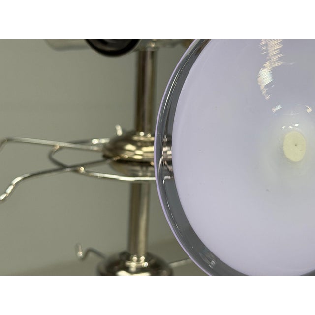 1960s Mid-Century Modern, Purple Murano Glass, Chrome, Pendant Light, 1960s For Sale - Image 5 of 10