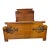 Antique 1880s Victorian Arts & Crafts Queen Golden Oak Hand Carved Original Art Nouveau Metalwork For Sale