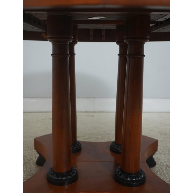 Wood Baker Neoclassical Cherry Inlaid Round Dining Table For Sale - Image 7 of 18