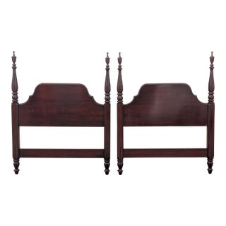 Vintage Knob Creek Twin Bed Semi-Poster Headboards - A Pair For Sale