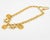 Louis Feraud Paris Gilt Metal Choker Necklace with Brand Logo Charms For Sale - Image 9 of 9