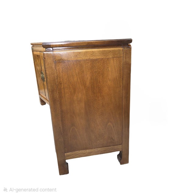 Brass Vintage Thomasville Burl Wood Asian Modern Nightstands With Brass Hardware - Pair For Sale - Image 8 of 12