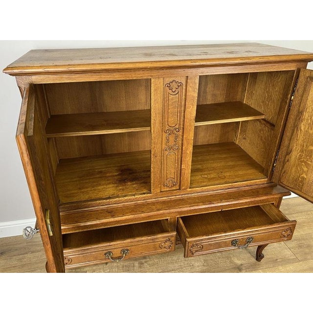 Vintage Louis XIV French Oak Sideboard For Sale - Image 9 of 14