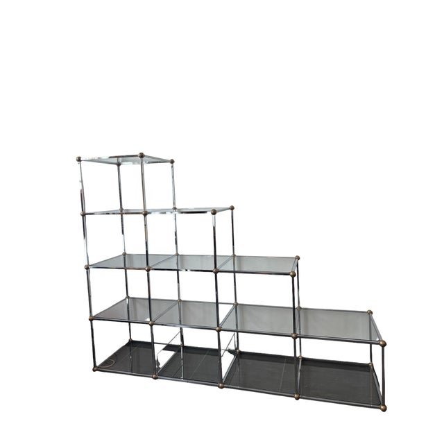 Vintage Glass Shelving Unit, 1980s For Sale - Image 10 of 10