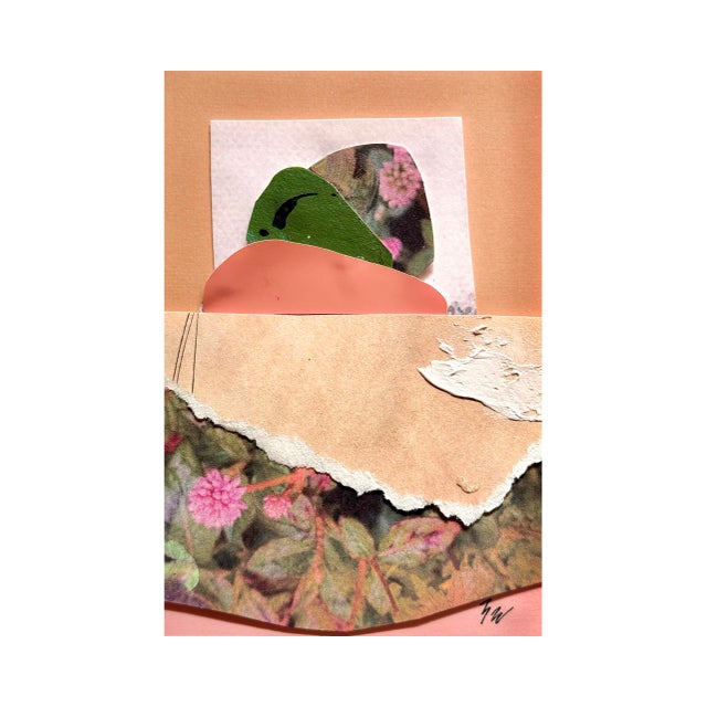 Abstract "Into the Sun 4" Original Mixed-Media Collage on Paper by Zac Woodiel For Sale - Image 3 of 10
