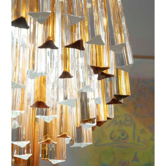 Glass Large Water Drop Chandelier from Veronese, 1970s For Sale - Image 7 of 15