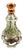 Perfume Bottle in Glass and 15K Gold For Sale