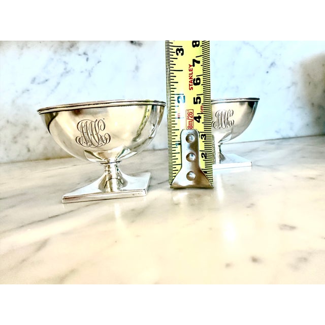 Gorham Silver Co. Mid 20th Century Sterling Silver Master Salt Cellars - a Pair For Sale - Image 4 of 5