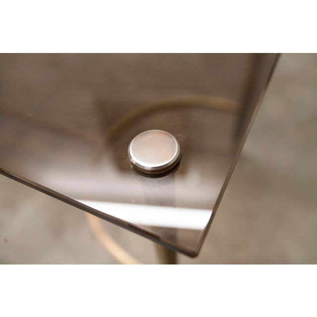 Vintage Coffee Table in Gilt Brass and Smoked Glass, 1960 For Sale - Image 13 of 18