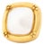 Modernist Mabe Pearl and 14k Yellow Gold Pendant Enhancer For Sale