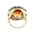 Baroque Early 20th-Century Silver Over 16 Karat Gold Citrine and Diamond Ring For Sale - Image 3 of 5