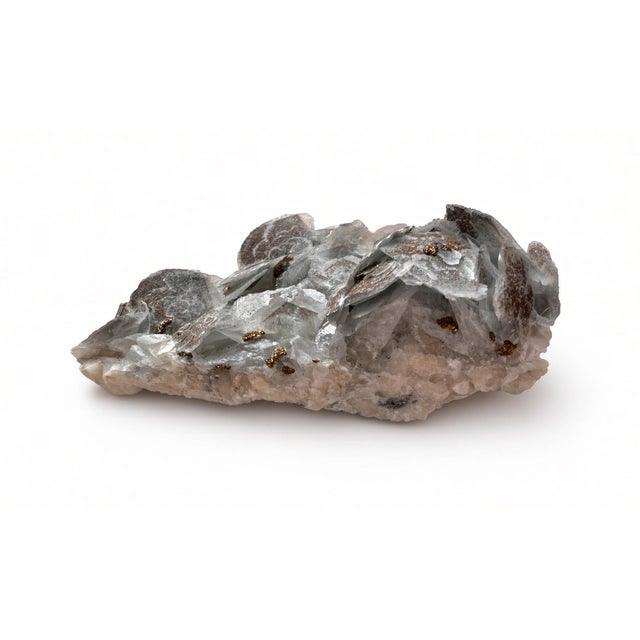 Biophilic Mineral Cluster — All Natural. Calcite Plates With Iron Inclusions For Sale - Image 4 of 10