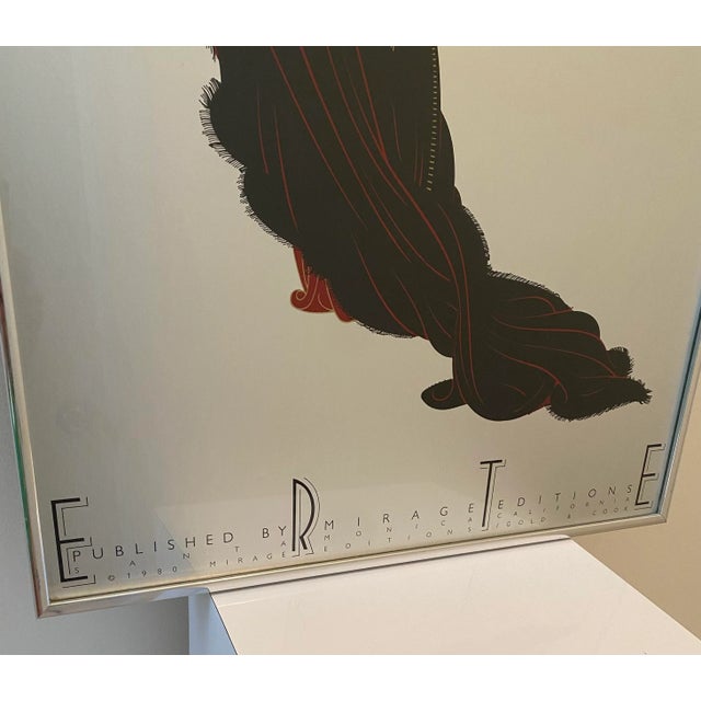 Vintage Art Deco Erte Erté Series Exhibition Poster for Mirage Editions 1980s For Sale In Chicago - Image 6 of 10