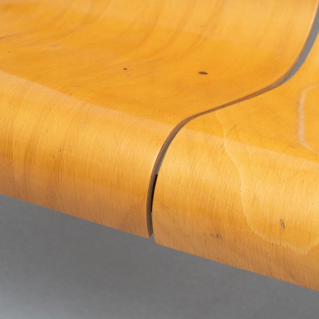 Wood and Metal Bench in the Style of Oscar Tusquets For Sale - Image 10 of 18