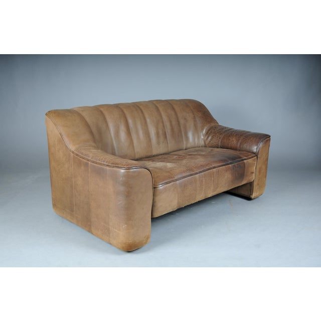 Vintage DS44 Two-Seater Buffalo Leather Sofa from de Sede, 1970s For Sale - Image 13 of 18