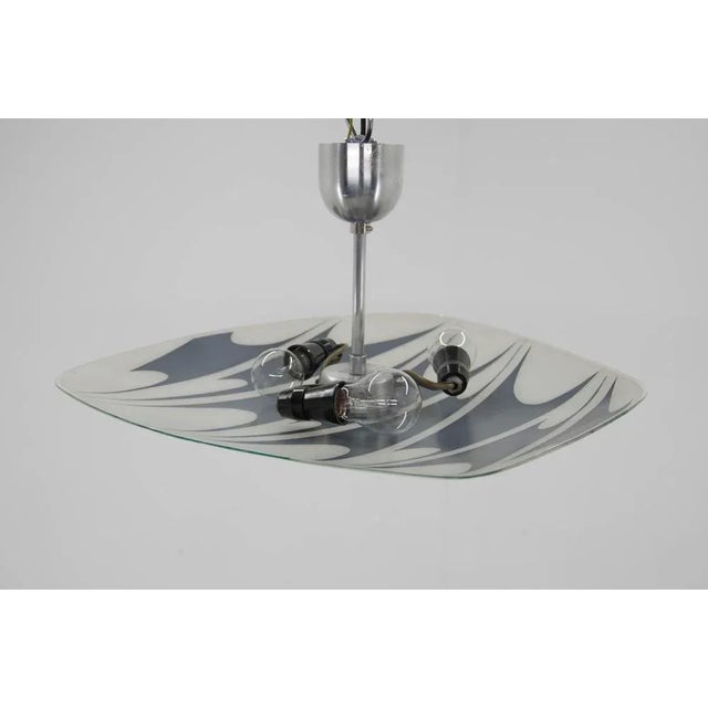 Black Mid-Century Aluminum Chandelier, 1950s For Sale - Image 8 of 10