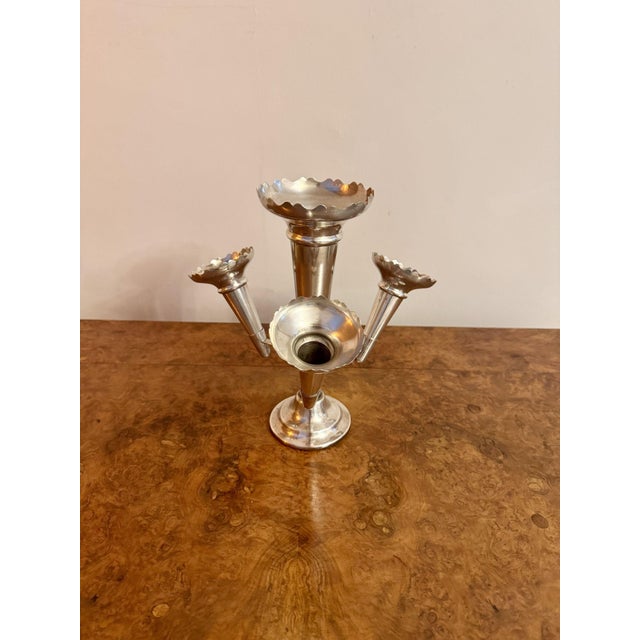 Antique Edwardian Silver-Plated Table Epergne, 1900 For Sale - Image 4 of 5